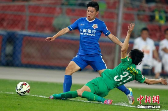 中超联赛 北京国安胜上海申鑫