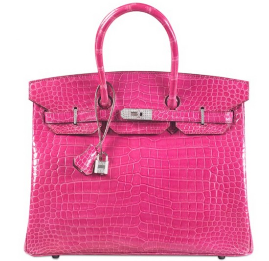 爱马仕紫红色钻石柏金包拍得141万元刷新纪录