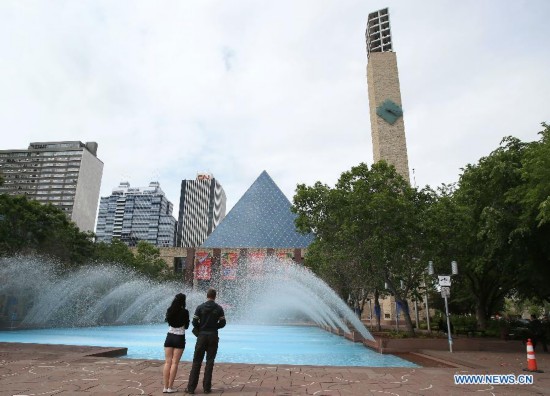 Photo taken on June 14, 2015 shows Edmonton City Hall in Edmonton, Canada. Edmonton is one of the six host cities of FIFA Women's World Cup 2015 Canada.