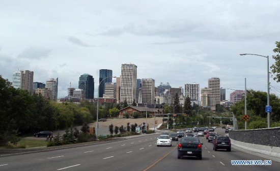 Photo taken on June 14, 2015 shows city view of Edmonton, Canada. Edmonton is one of the six host cities of FIFA Women's World Cup 2015 Canada. 