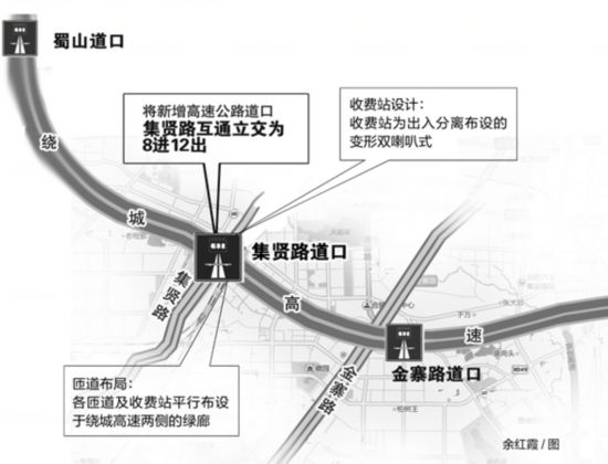 上合肥绕城高速再增收费站 集贤路将建互通立