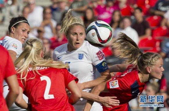 女足世界杯八分之一决赛:英格兰胜挪威