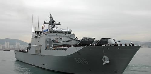 韓國海軍將舉行聯合登陸演習天王峰艦首次參加