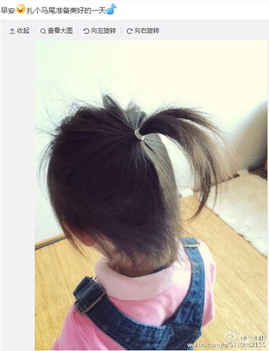 小鹏女儿扎冲天马尾 网友:小时候应常<em>剪头发</em>--