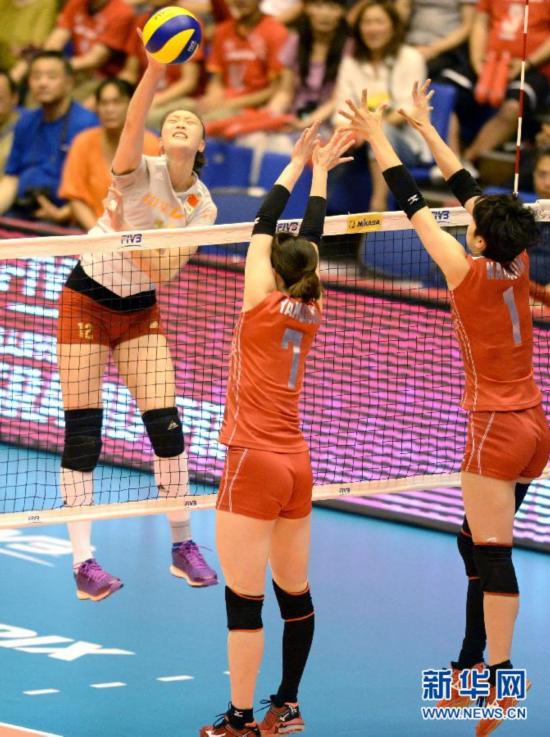 世界女排大奖赛日本站:中国夺冠