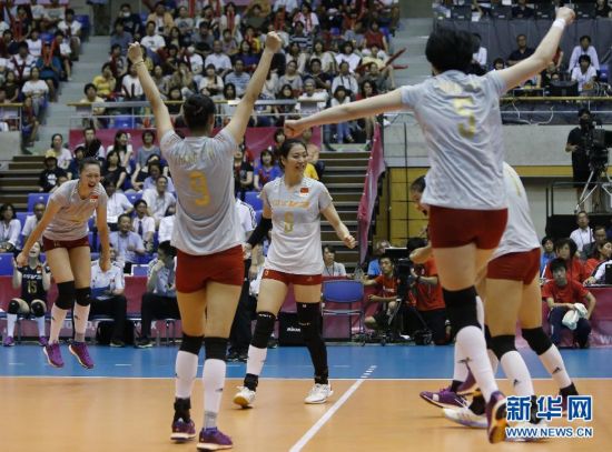世界女排大奖赛日本站:中国夺冠