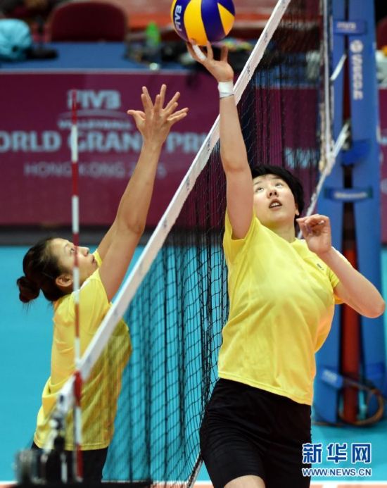 中国队备战世界女排大奖赛香港站的比赛