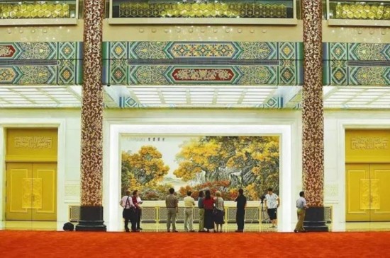人民大会堂金色大厅画作更新了！一起来看看大会堂悬挂过的13幅珍贵书画-爱财经网