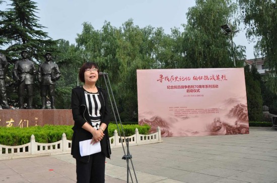 人民網副總裁唐維紅在啟動儀式上致辭。（徐於凡 攝）
