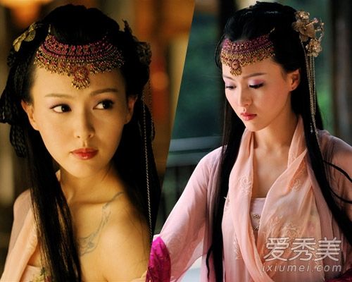 唐嫣演紫霞仙子?古装气质发型均不敌朱茵美短头发适合发型的圆脸图片