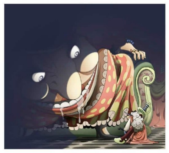 海贼王漫画795话萨博与乌鸦对话 四皇大妈出现