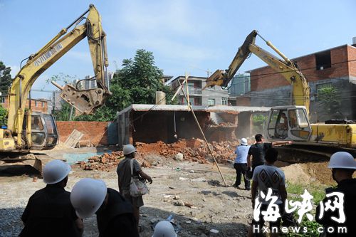 福州高新区开展最大规模清违行动:拆违建13栋