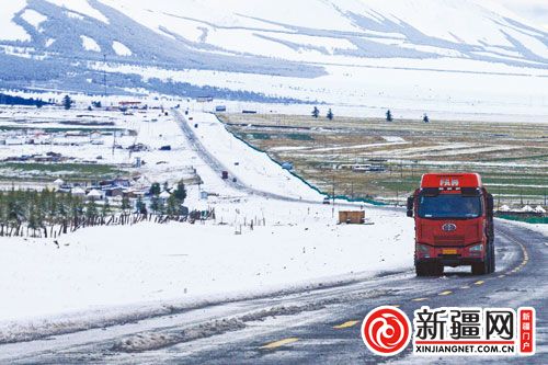 北疆八月雪花飘图片热传朋友圈(图)