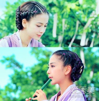 古装发型被赞最美     造型重点:彩丝盘发     这个发型偏向于现代