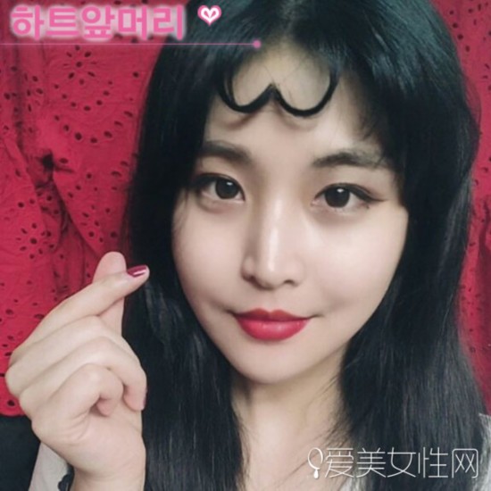 七夕发型显心意 韩妹爱心刘海萌化你内心