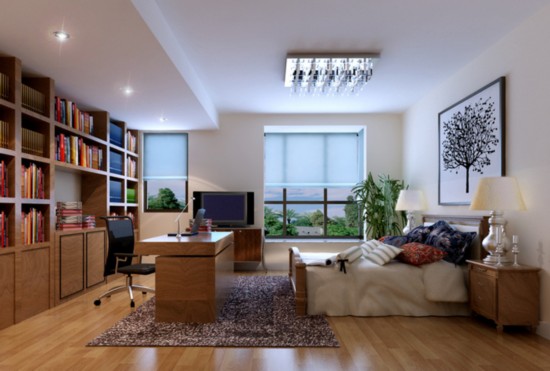 混搭风格三居室装修案例图 让房间美丽更多样