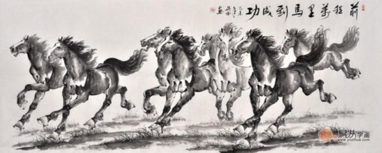 从国画大师谈现在国画奔马图
