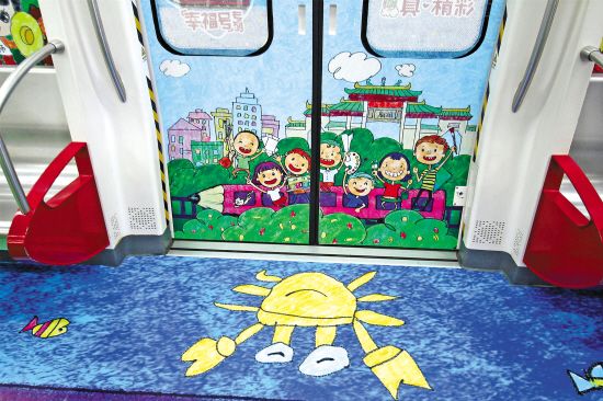 广佛地铁儿童画专列22日开跑