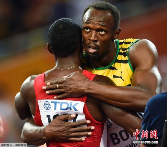 世锦赛百米飞人大战 博尔特闪电夺冠(图)