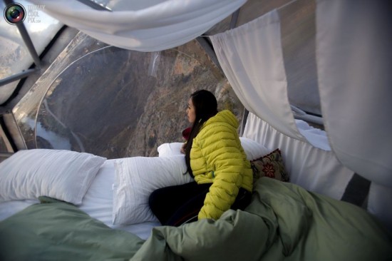 天空套房:挂在悬崖绝壁上的旅馆(图)