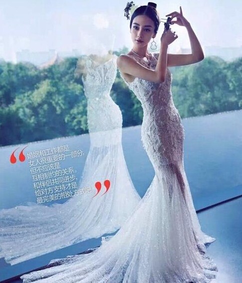angelababy婚纱照