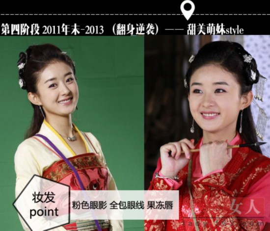 进化论:从丫鬟到女主 扒扒赵丽颖的容貌变化(组