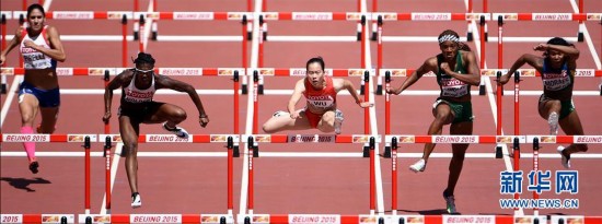 中国选手吴水娇晋级女子100米栏半决赛