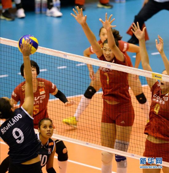 女排世界杯:中国胜秘鲁