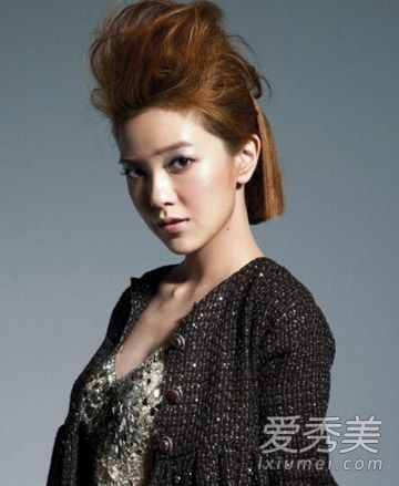 传郭采洁加盟跑男3录制 郭采洁短发扮御姐