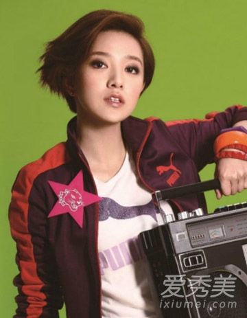 传郭采洁加盟跑男3录制 郭采洁短发扮御姐