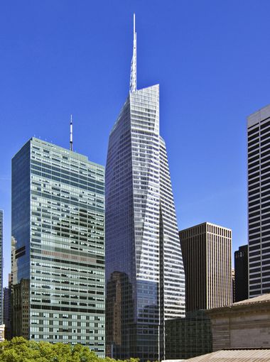 6.纽约,美国银行大厦,365.8米