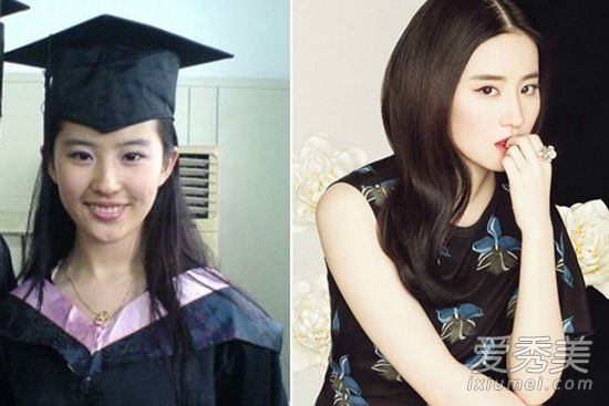 刘亦菲杨幂允儿徐贤郑爽 女星毕业照pk