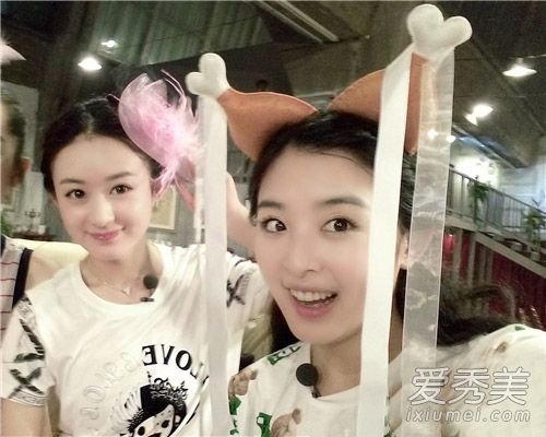 杨幂唐嫣VS赵丽颖张含韵 娱乐圈闺蜜组合发型