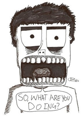 男子<em>假装门环吓推销员</em> 推销员吓得半死落荒而