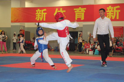 淮南首届青少年阳光体育运动会--跆拳道比赛收