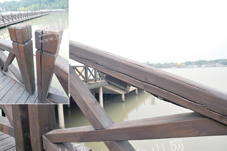 镇江北固湾栈桥重修月余再开裂引质疑