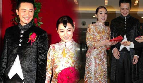 晓明大婚新娘Baby礼服惊艳 揭穿中西式婚礼服