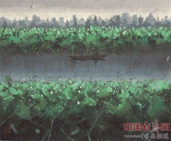 陆春涛水墨画《荷塘·2015no.104》