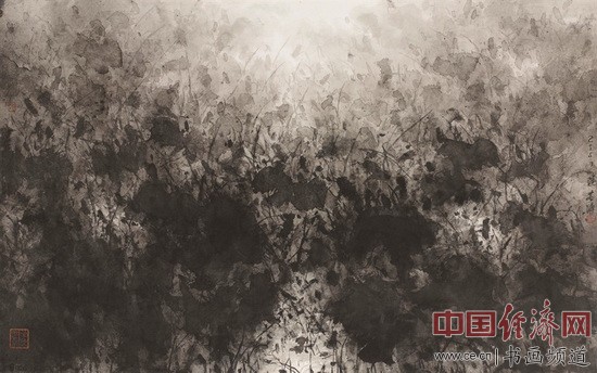 陆春涛水墨画《荷塘·2015no.077》
