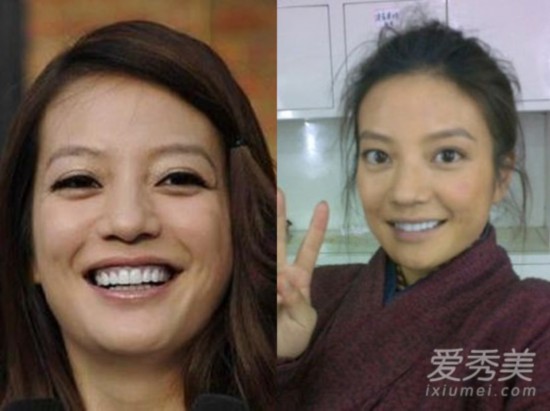 赵薇卸妆后