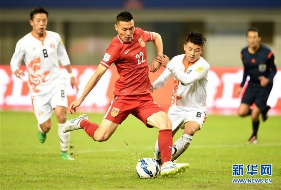 (比赛集锦)世预赛:中国男足vs不丹 主场12-0狂