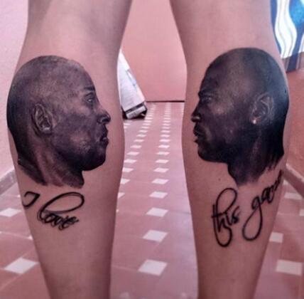 姚明囧笑成NBA球迷纹身 乔丹詹姆斯捧杯图也