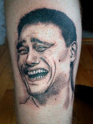 姚明囧笑成纹身 网友调侃你用招牌暴走表情是