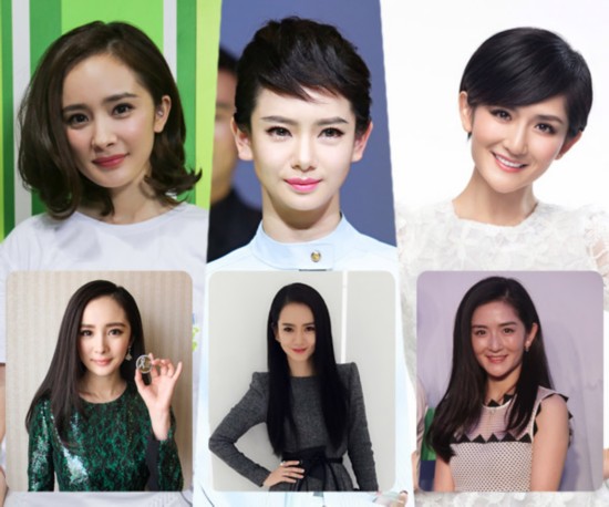  明星长发与短发对比 原来选对发型很重要 