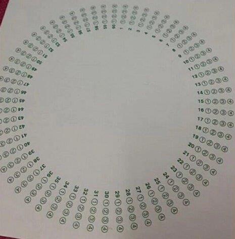 泰国老师设计防作弊答题卡 网友:给跪了