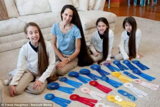 全家头发加起来4米长 洗一次头用掉一瓶护发素