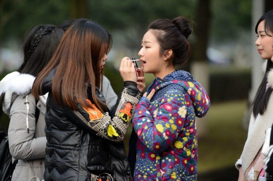 冬日里的风景 浙江艺考清纯考生颜值爆表(高清