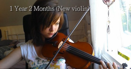 挪威女子视频记录其由小提琴菜鸟变大神蜕变历