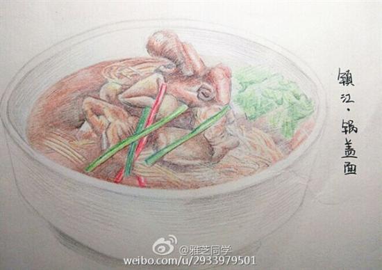 逼真!美食大学生走红江苏美女手绘:看馋美女的网友逼床上图片
