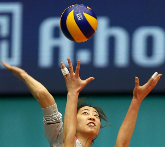 女排联赛总决赛第二回合:天津胜江苏